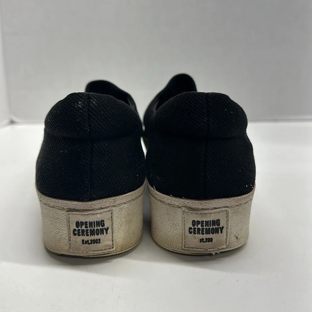 Opening Ceremony Cici Sneakers Platform Slip On Shoes Black White Size 39 US 9 - Picture 3 of 9